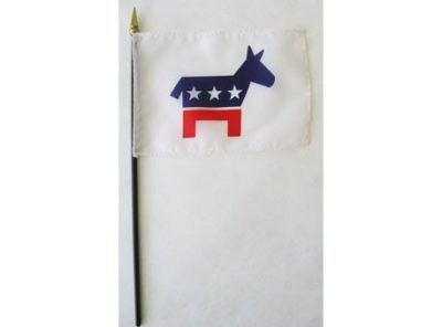 4 in x 6 in Democratic Mini-Flag
