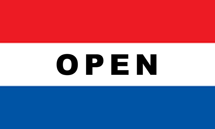 3x5 Advertising Now Leasing Red White Blue Flag White Pole Kit Set 3/'x5/'