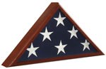 Memorial Flag Case - Cherry or Oak Finish --- NOTE this case is imported