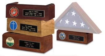 Pedestal for Flag Case - Includes Plaque & Medallion
