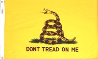 3' x 5' Gadsden nylon flag. Made in USA.