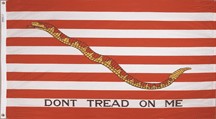 3' x 5' First Navy Jack nylon flag. Made in USA.