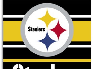 Two-Sided Steelers Banner, 28" x 40"