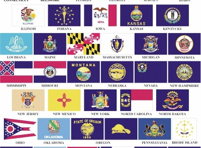 4 in x 6 in State Desktop Flag