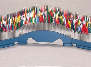 United Nations Desktop Flag Set - 193 flags (stand not included)