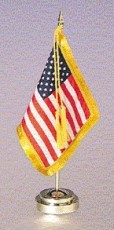 Fringed U.S. Desktop Flag Set