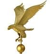 Flagpole Eagle, 12" x 12"