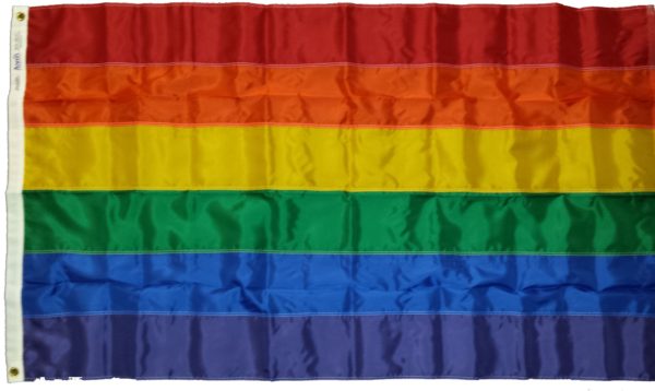 4 ft x 6 ft Rainbow Pride nylon flag