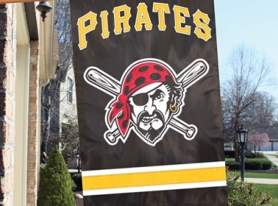 Pittsburgh Pirates Jolly Roger Double-sided Applique Banner