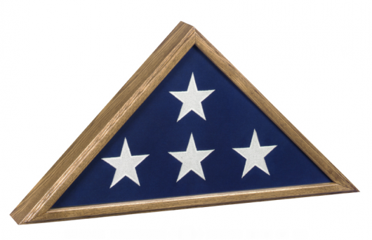 Flag Case-Veteran-oak
