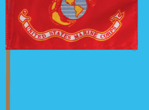 Marine Corps Flag – 12 in x 18 in on staff