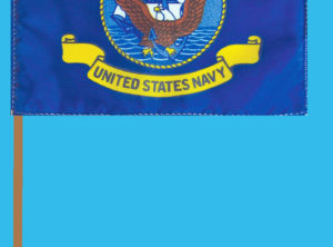 Navy Flag – 12 in x 18 in on staff