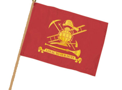 Firefighter Flag – 12 in x 18 in on staff