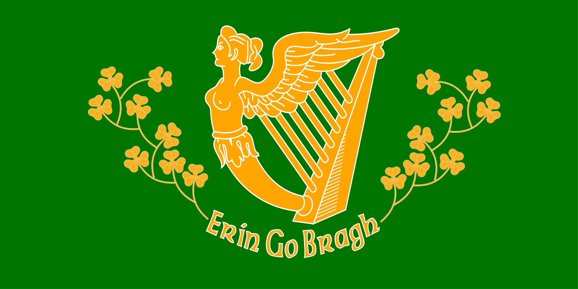 IRELAND IRISH ERIN GO BRAGH EMBROIDERED WORLD FLAG PATCH 3.5 x 2.5 INCHES